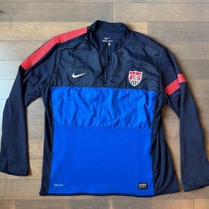 NIKE USA MENS SOCCER NATIONAL TEAM 2013 PLAYER ISSUED MIDLAYER PULLOVER XL